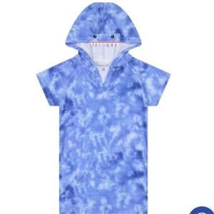 ANDY & EVAN Baby Tie-Dye Shark Cover-Up, Blue, 9-12 New
